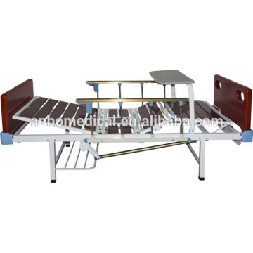 detachable wooden head and foot board double cranks hospital bed